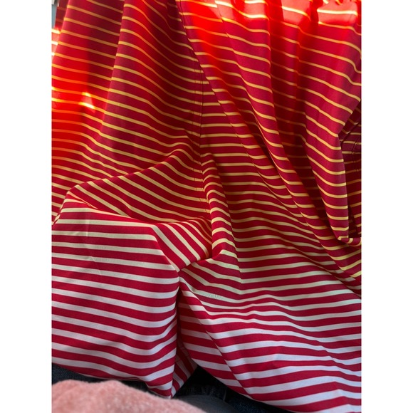 Nike Swim Trunks Mens Large Red Yellow Stripe Drawstring Board Shorts NWT - Picture 7 of 7